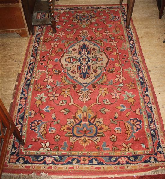 2 red ground Turkish rugs